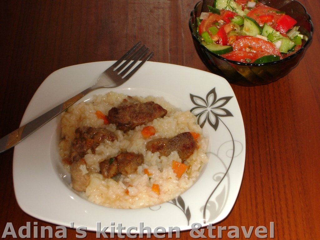 Risotto cu carne de porc