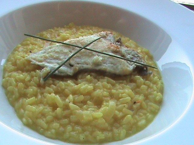 Risotto cu sofran si calcan