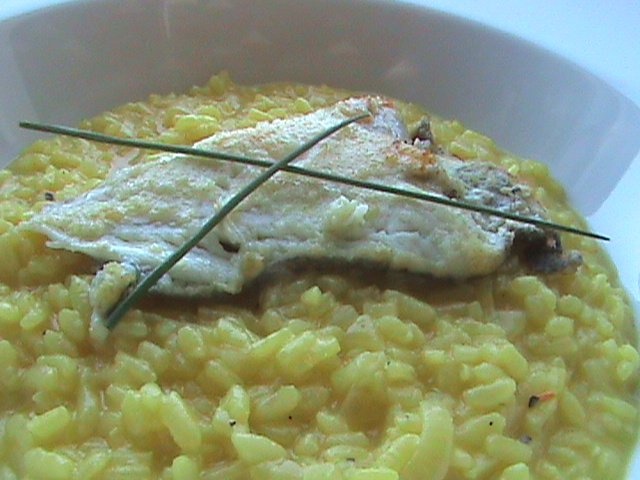 Risotto cu sofran si calcan