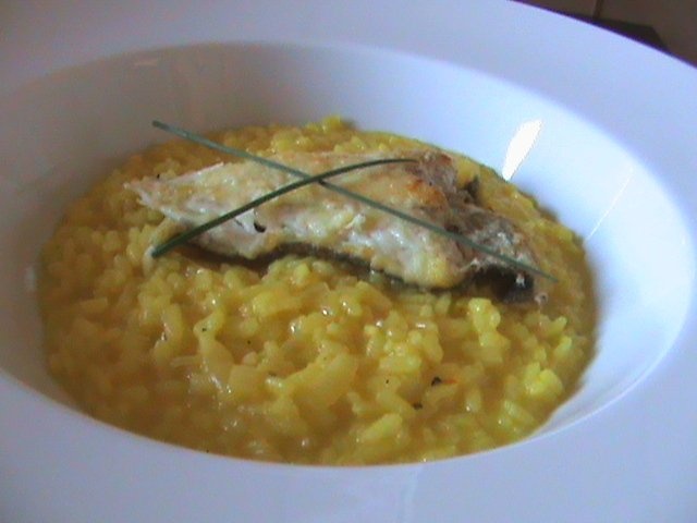 Risotto cu sofran si calcan