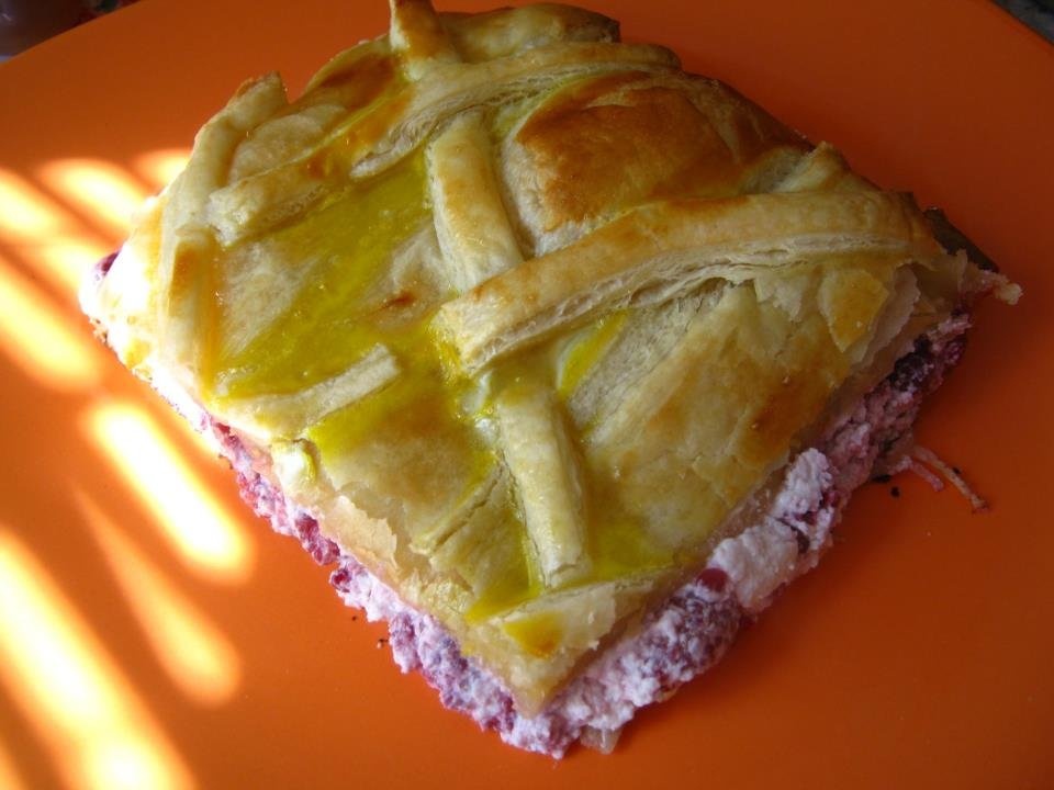 Placinta cu urda si zmeura