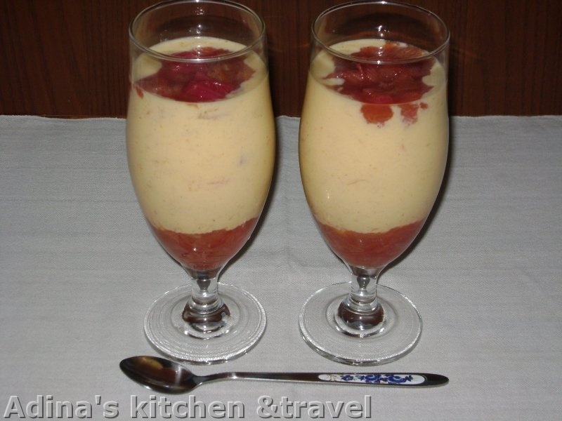 Rubarba cu crema custard