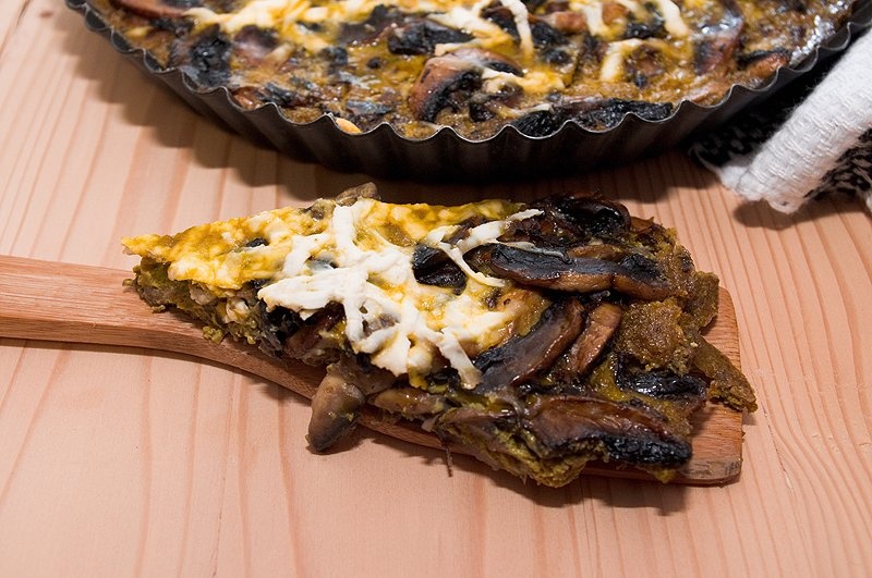 Ciuperci cu oua la cuptor