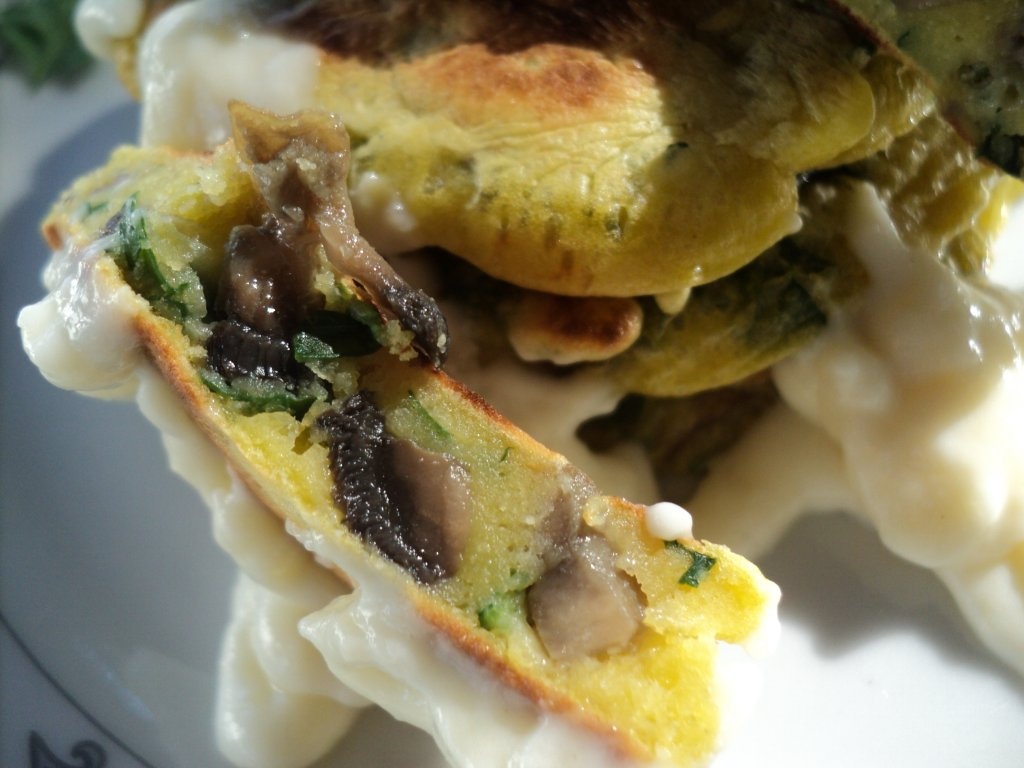 Pancakes cu ciuperci
