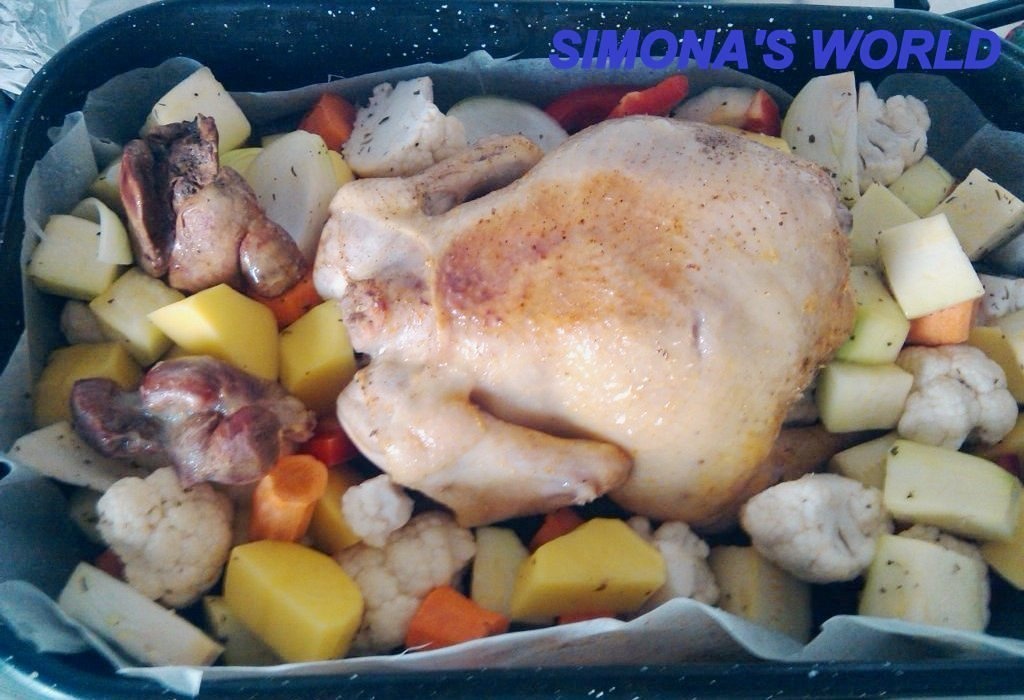 Pui la cuptor cu legume