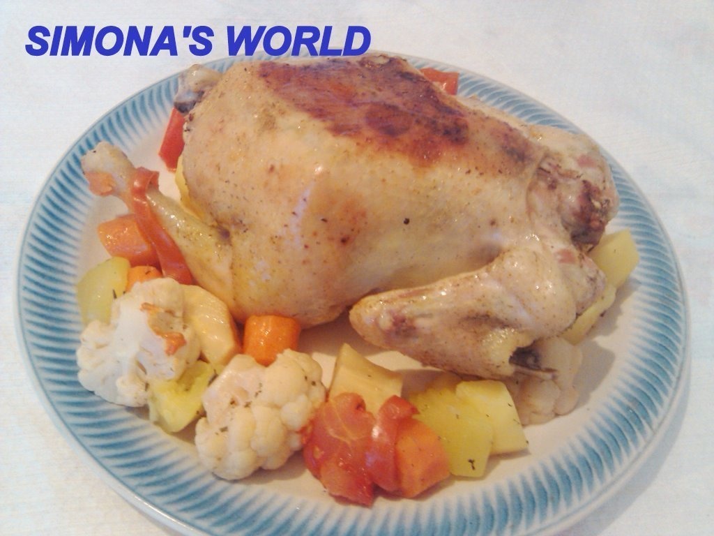 Pui la cuptor cu legume