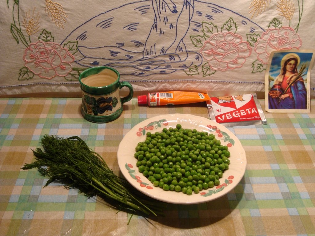 Mâncare de mazăre verde