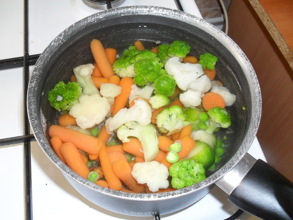 File de merluciu pane cu legume