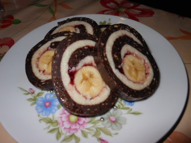 Spirale de biscuiti cu banane