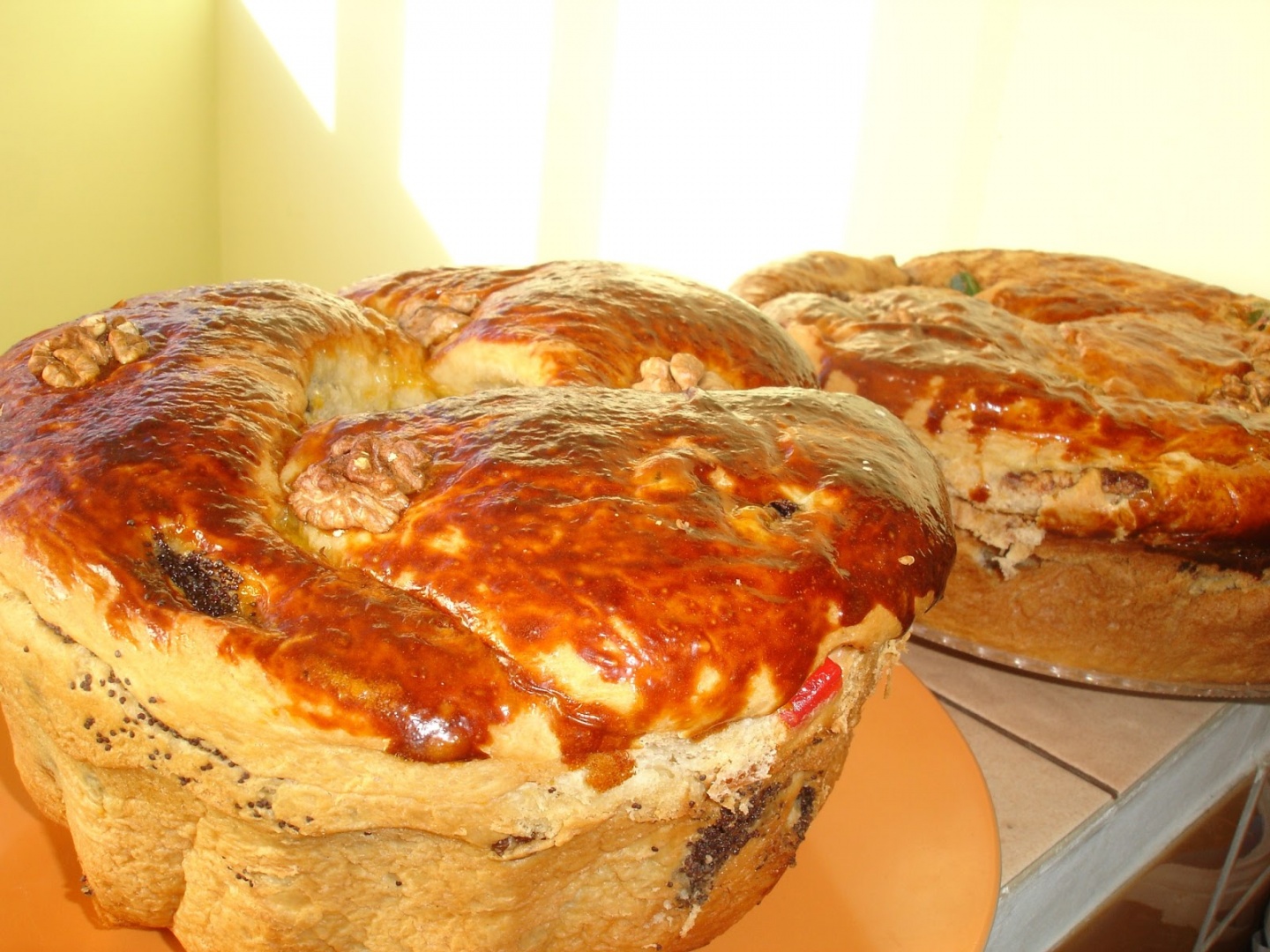 Cozonac cu nuca in tigaia dry cooker