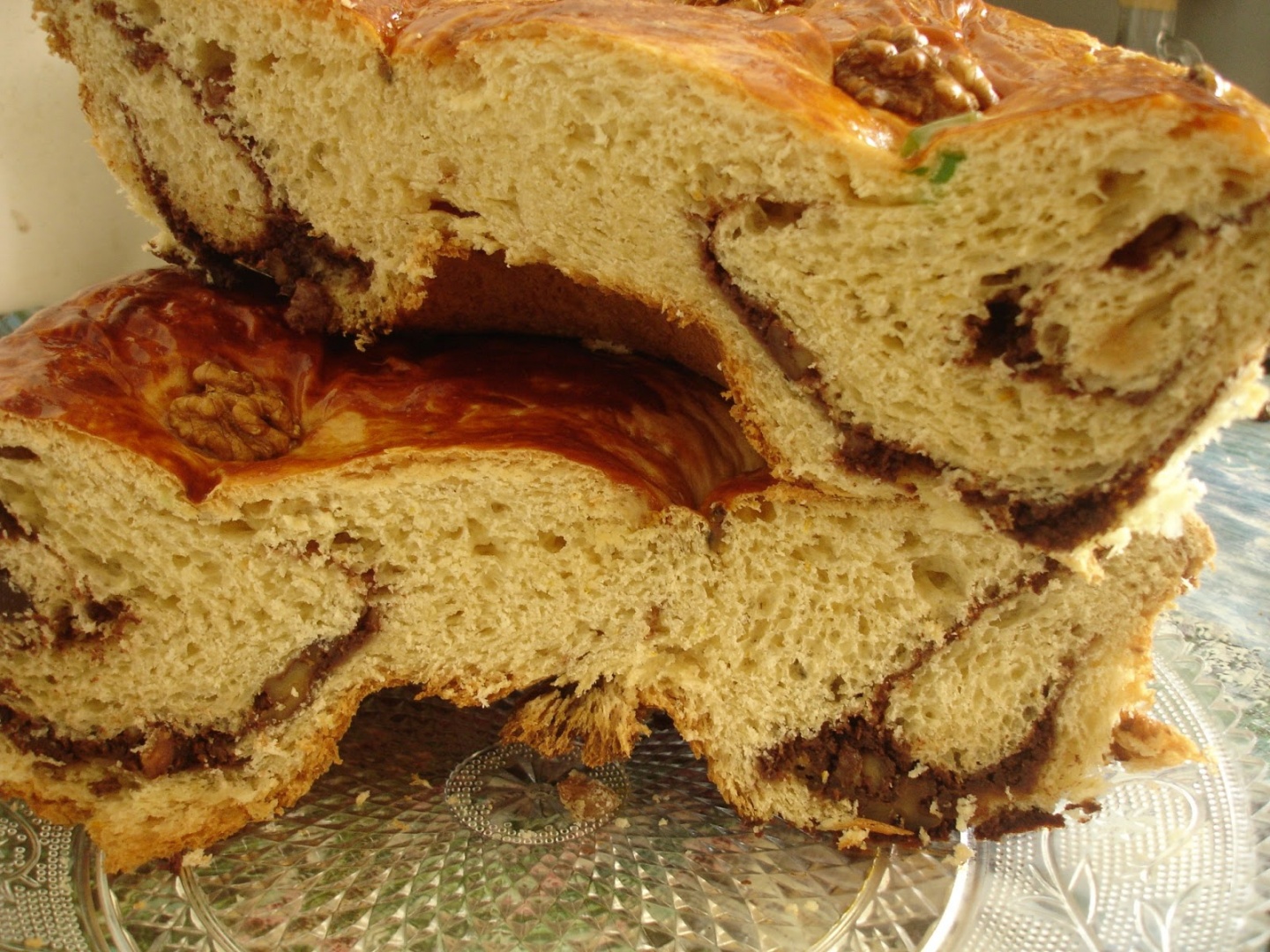 Cozonac cu nuca in tigaia dry cooker