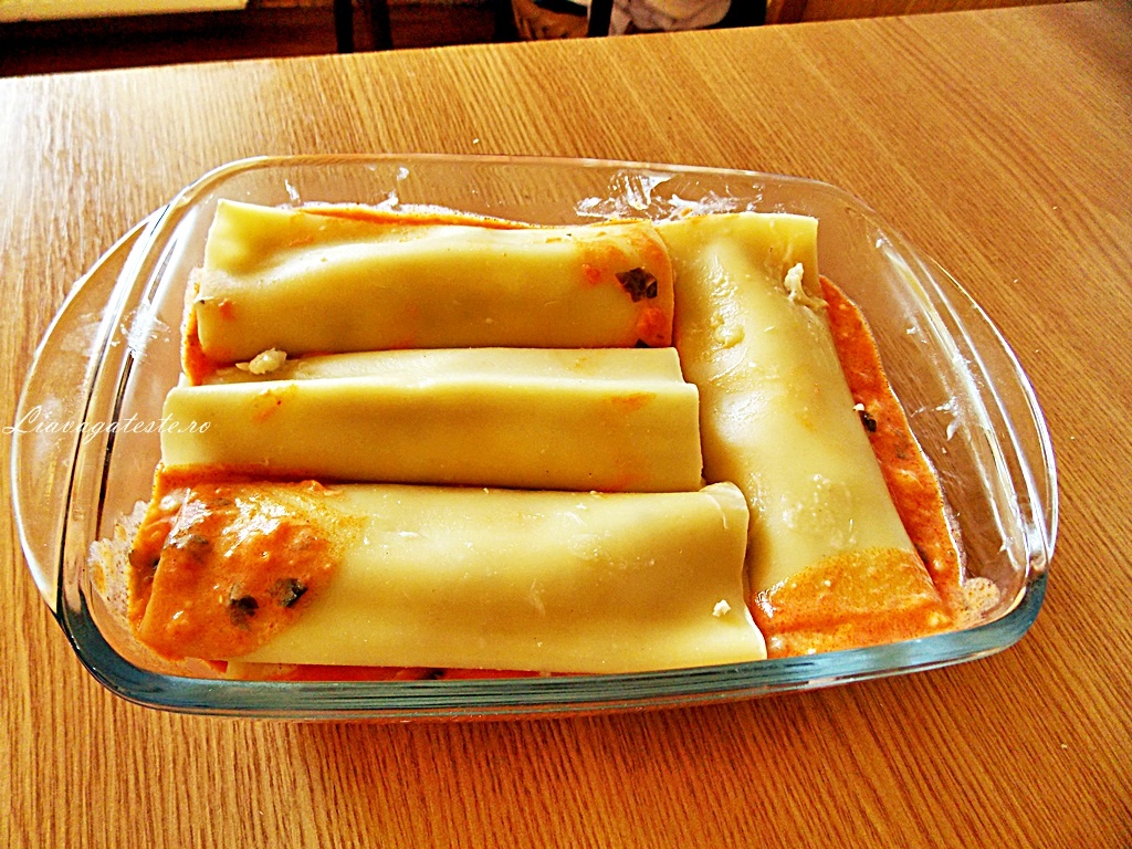 Cannelloni cu carne de pui