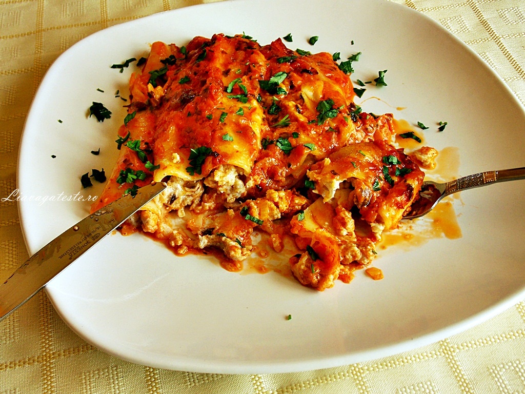 Cannelloni cu carne de pui