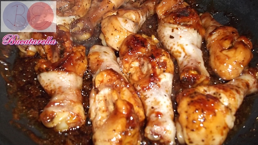 Pui caramelizat cu sos de soia si chili