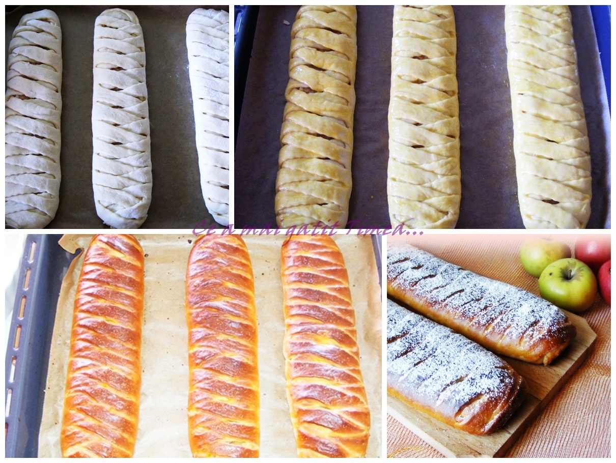 Strudel cu mere si budinca