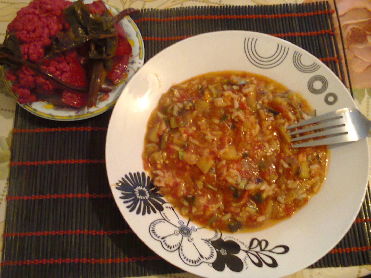 Tocana de vinete cu orez ( de post )