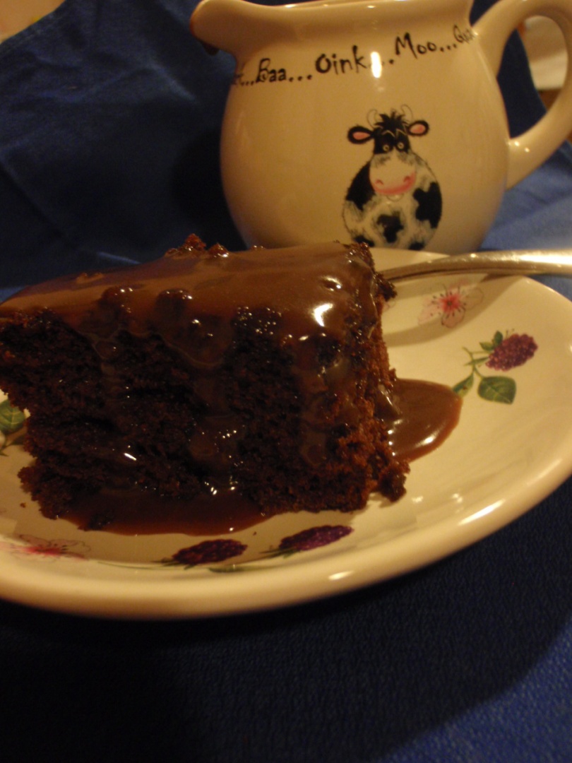 Negresa cu sos de ciocolata cu menta