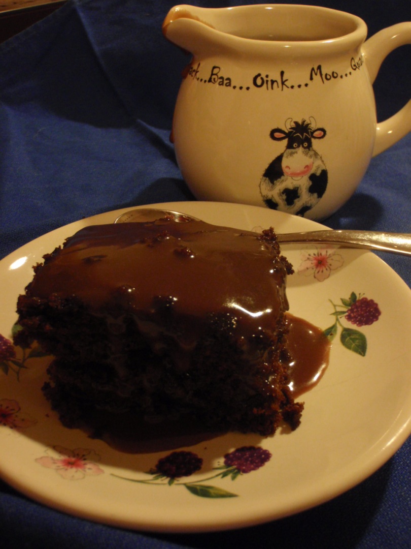 Negresa cu sos de ciocolata cu menta