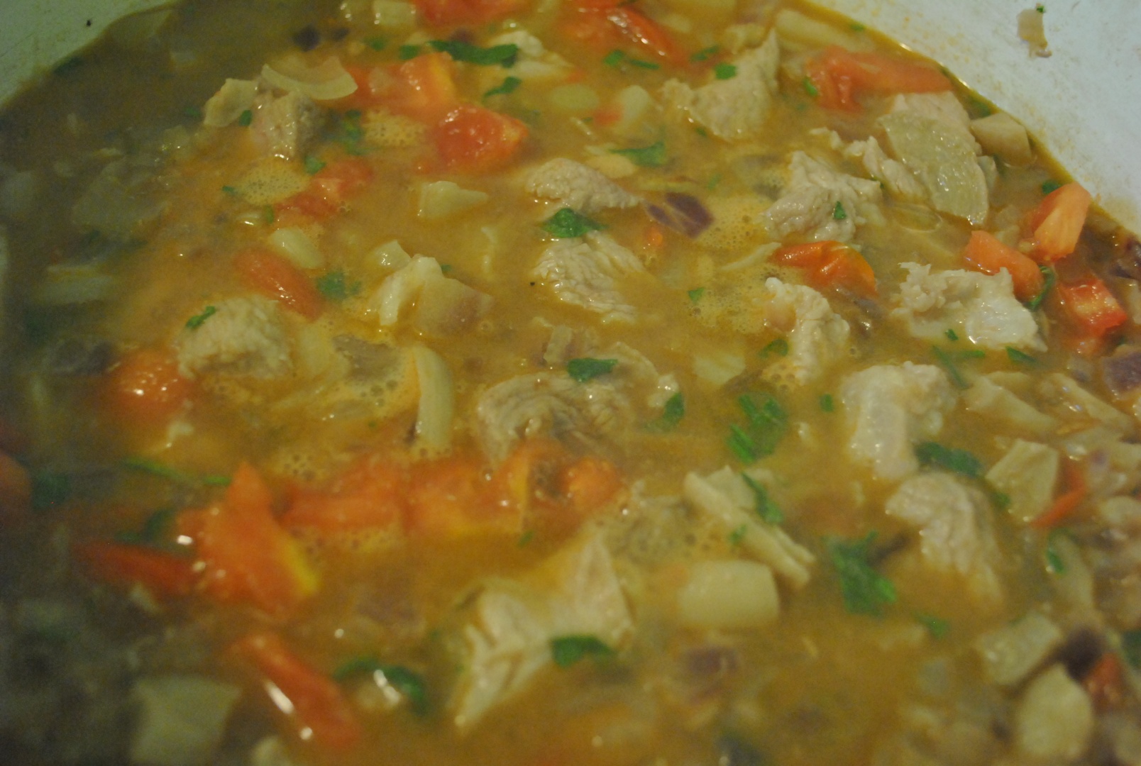 Tocanita de vita si ciuperci cu cartofi