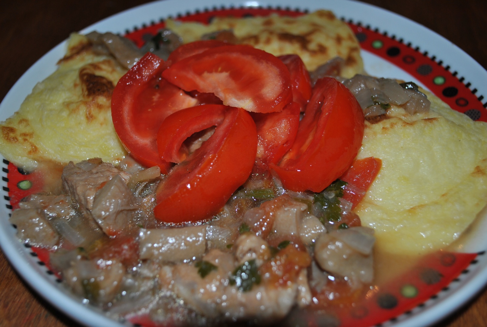 Tocanita de vita si ciuperci cu cartofi