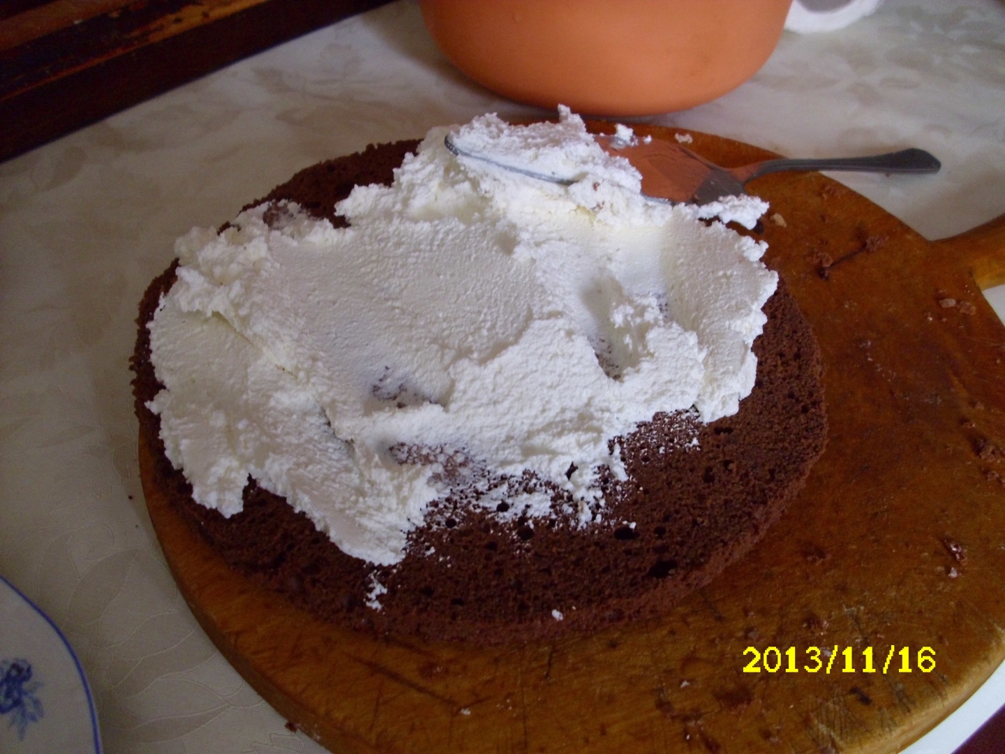 Prajitura cu dulceata de capsuni si rubarba