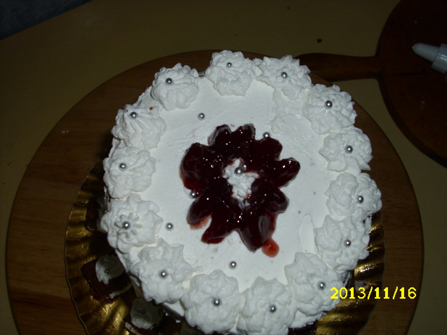 Prajitura cu dulceata de capsuni si rubarba