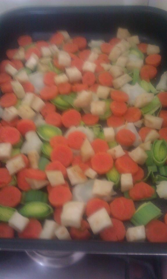 Conopida cu legume si smantana la cuptor