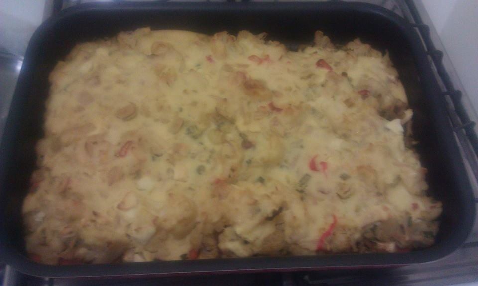 Conopida cu legume si smantana la cuptor