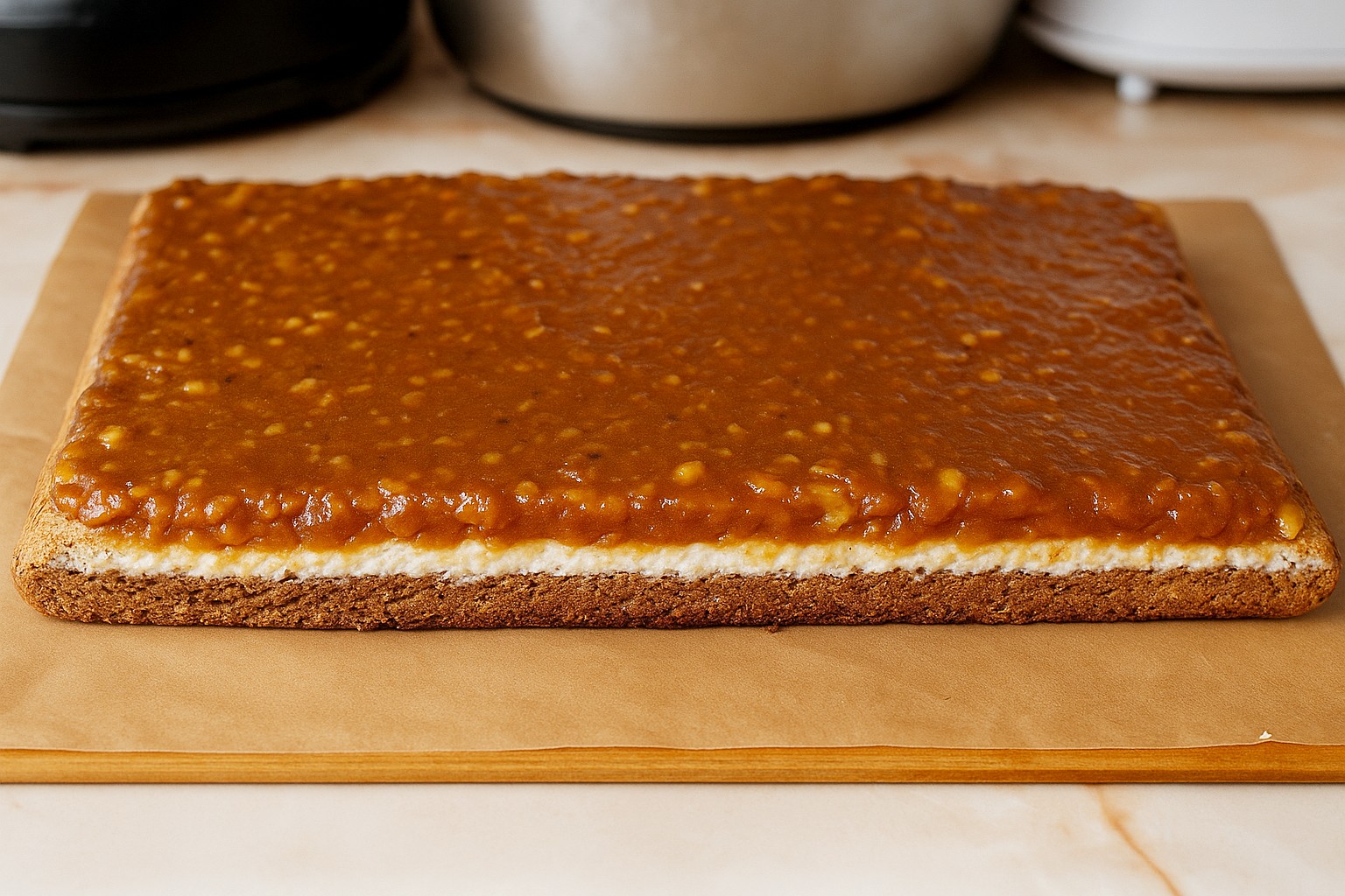 Prajitura cu nuci si crema de caramel – desert de casa fin, cu ciocolata alba si nuca crocanta