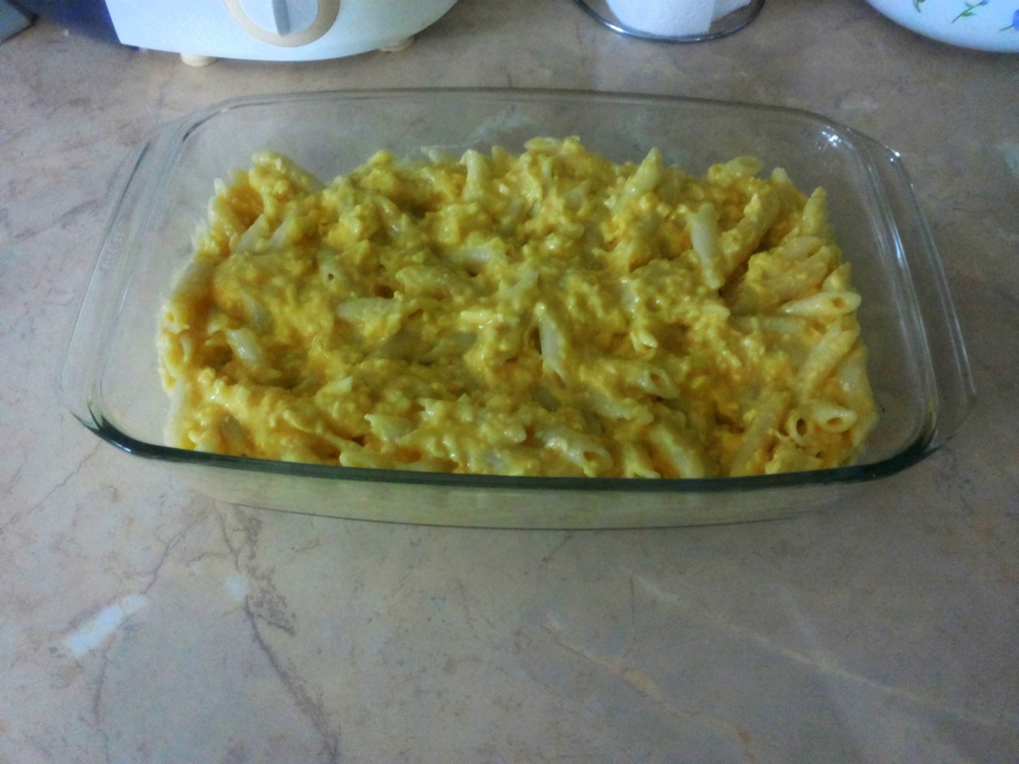 Paste (Penne Rigate) cu branza de vaci la cuptor