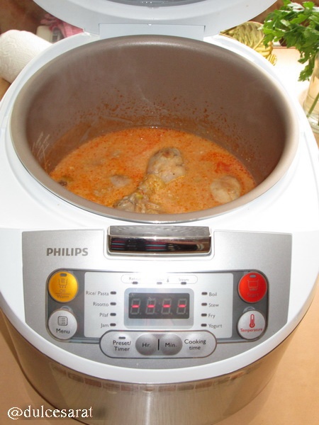 Pulpe de pui cu ardei in Philips Multicooker