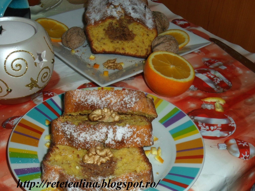 Chec cu portocala si nuci