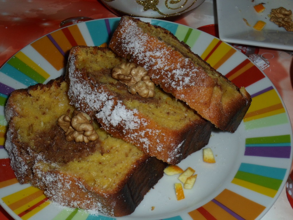 Chec cu portocala si nuci