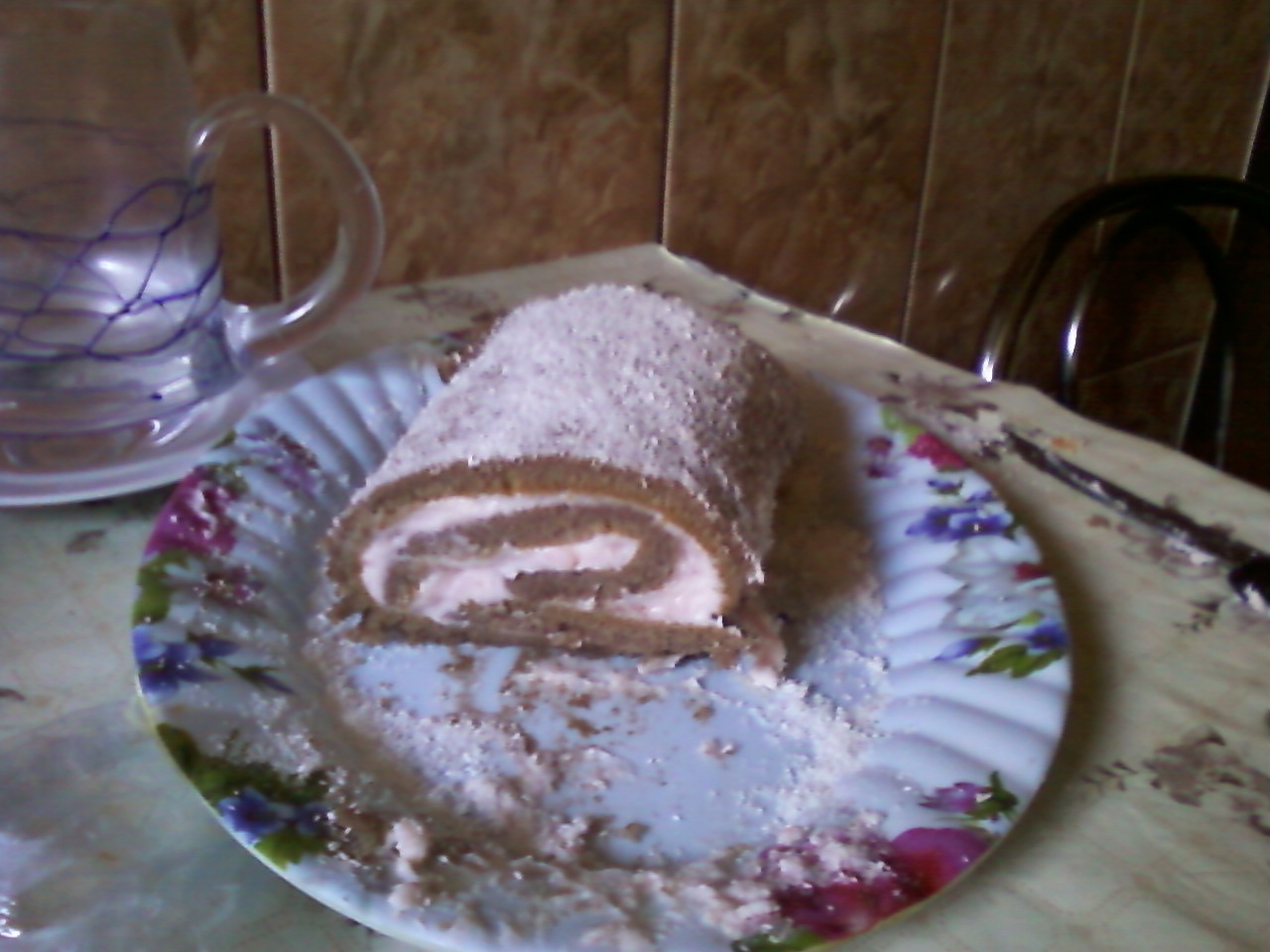 Rulada de budinca de capsuni si mascarpone