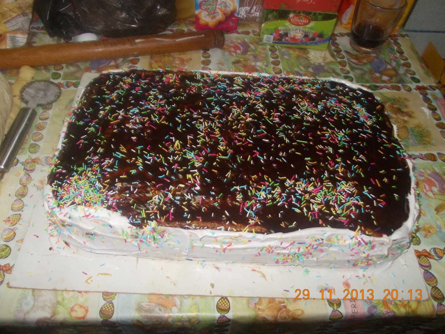 Tort cu crema din fructe de padure