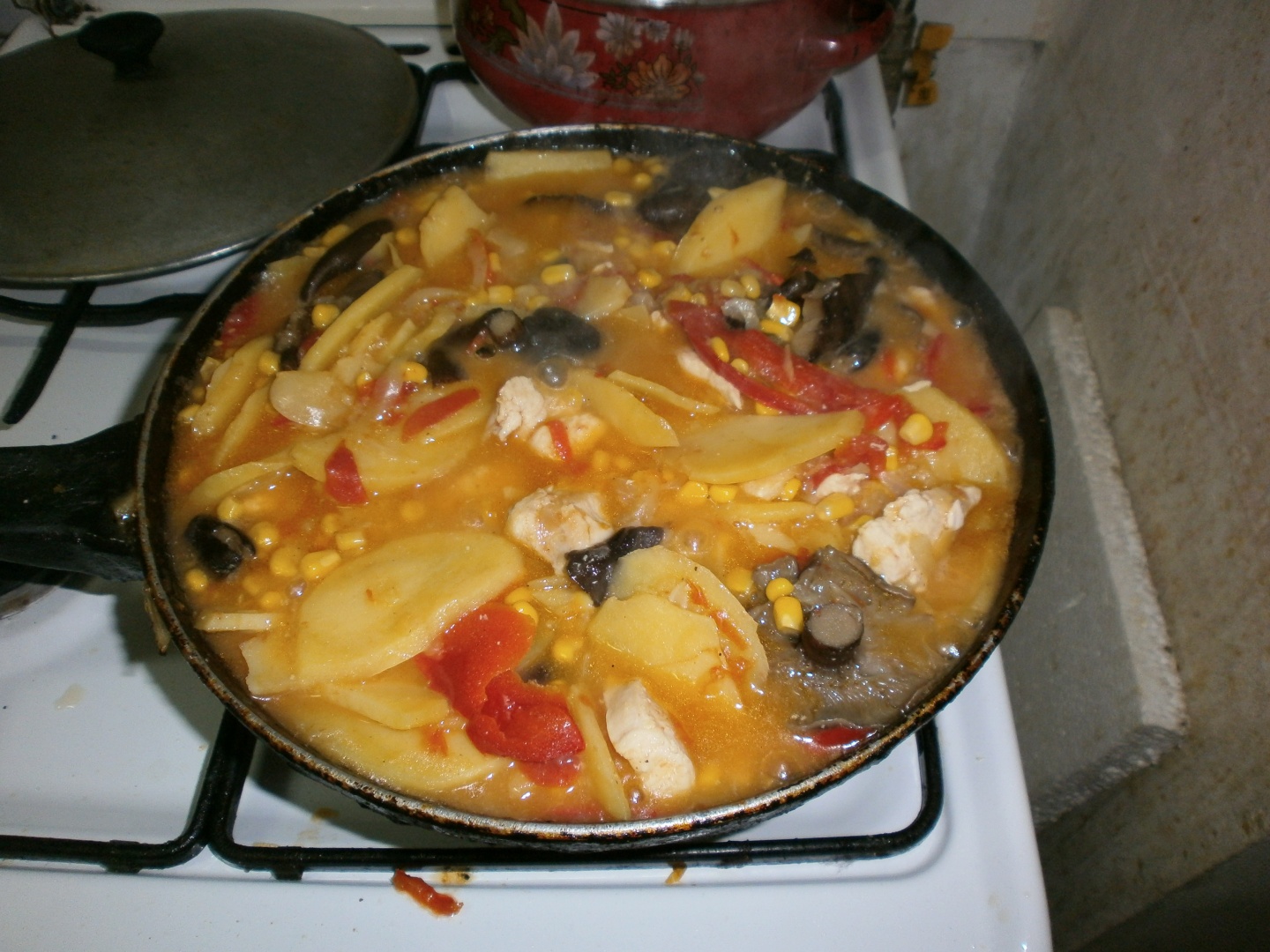 Tocanita de pui cu branza de burduf