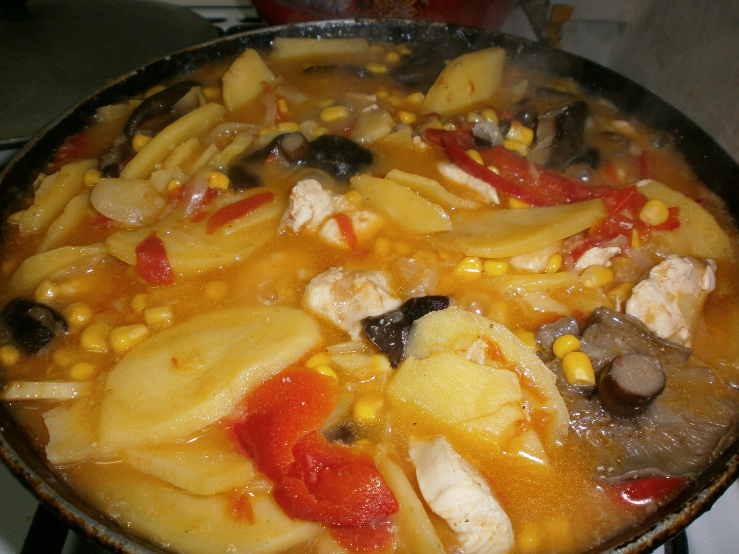 Tocanita de pui cu branza de burduf