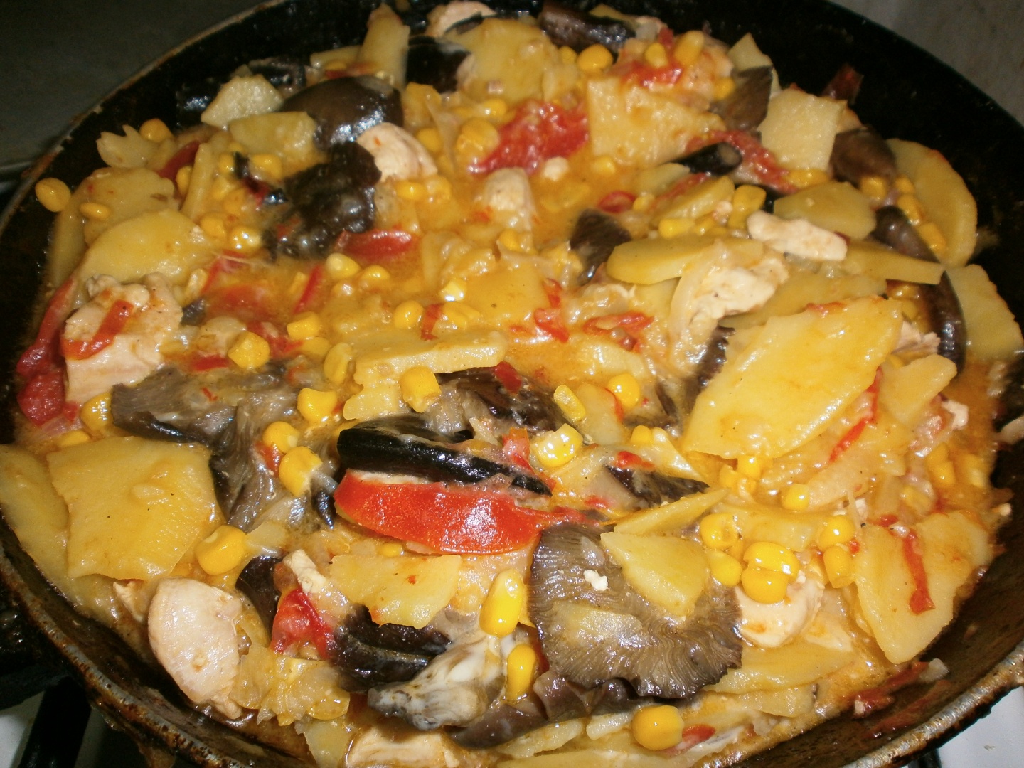 Tocanita de pui cu branza de burduf