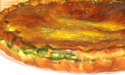 Tarta cu spanac,branza feta si bilute de mozzarella