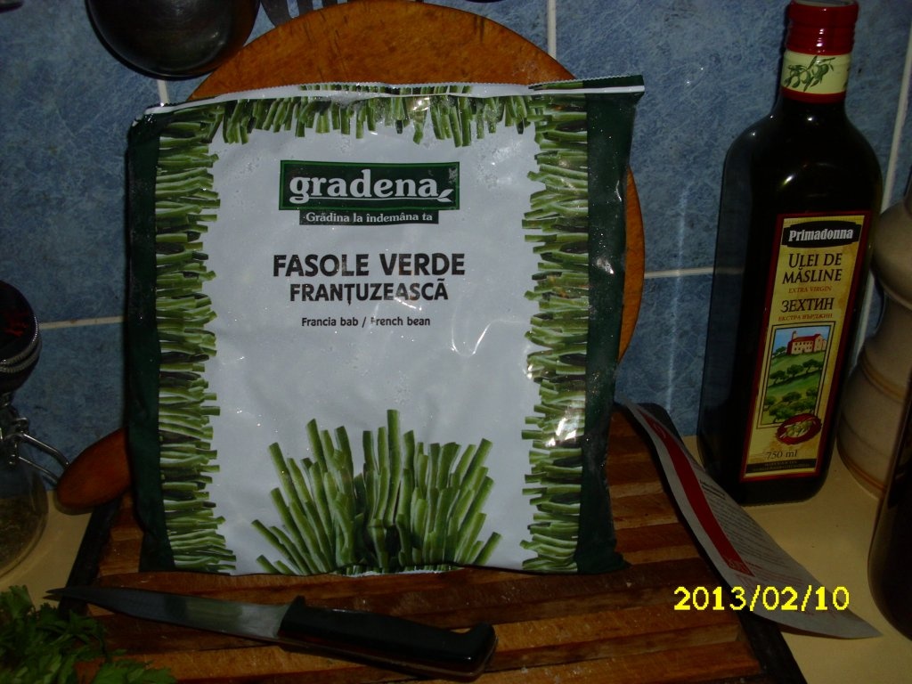 Merlucius cu fasole verde frantuzeasca