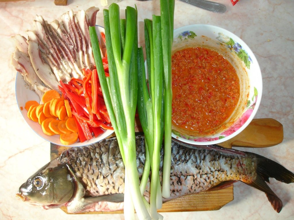 Crap umplut cu ton, la cuptor