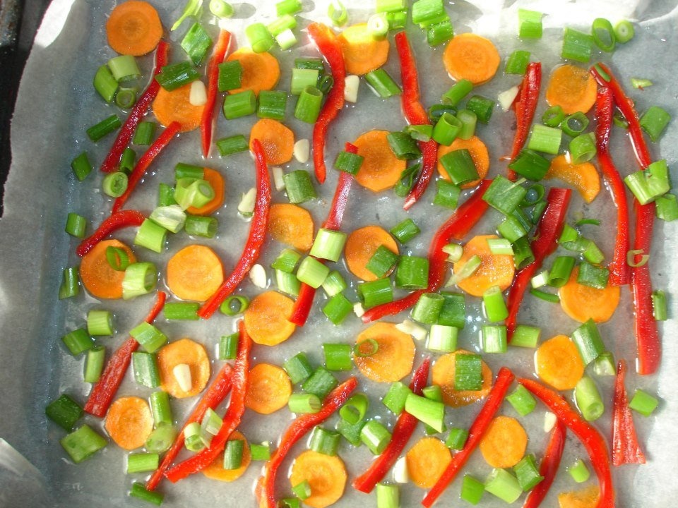 Crap umplut cu ton, la cuptor