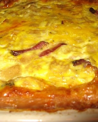 Budinca de paste cu cas si sunca de vita