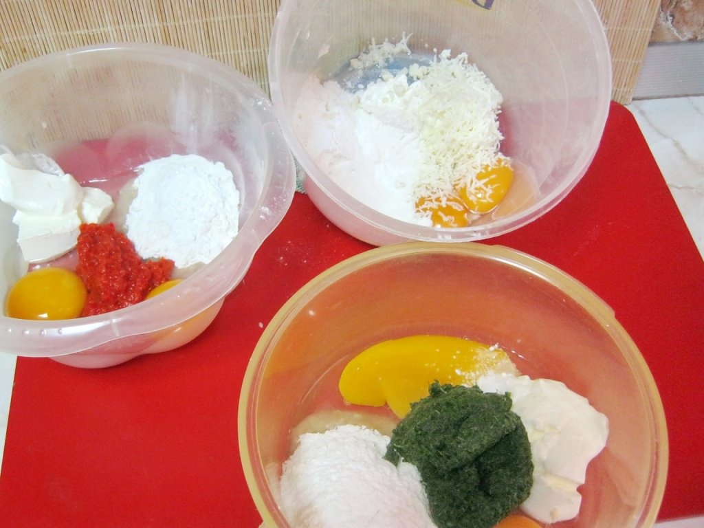 Rulada aperitiv in trei culori