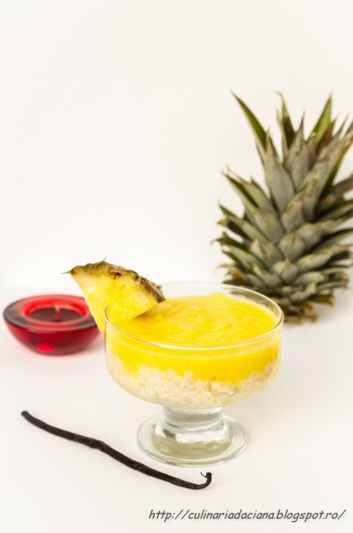 Budinca de tapioca cu ananas