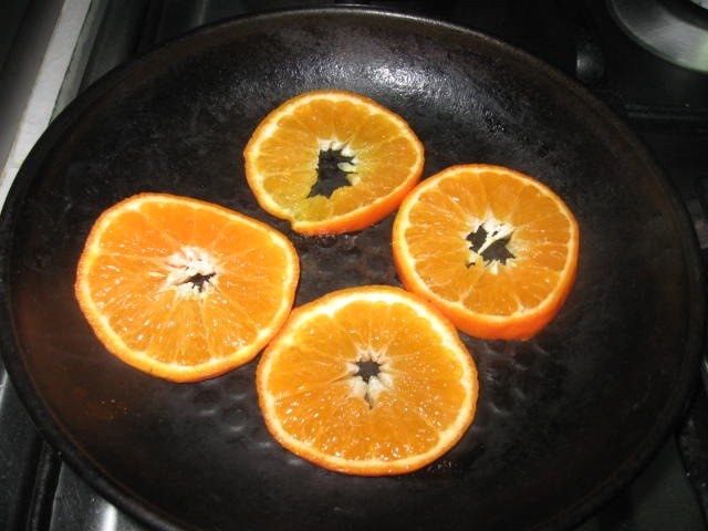 Somon  la grill (gratar) cu  portocale