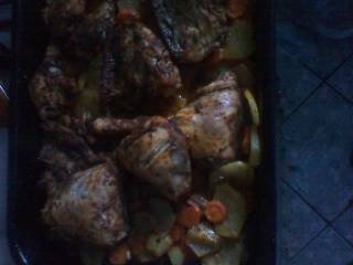 Pui cu piure de legume