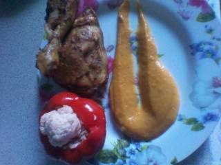 Pui cu piure de legume