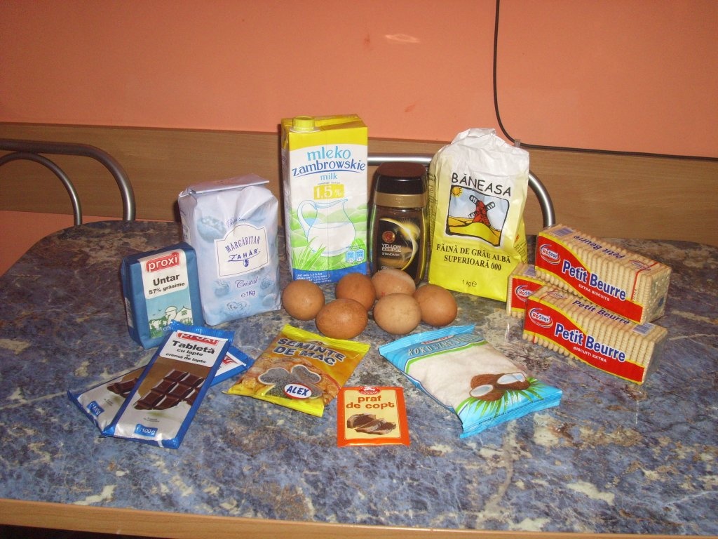 Prajitura fina cu nes si mac