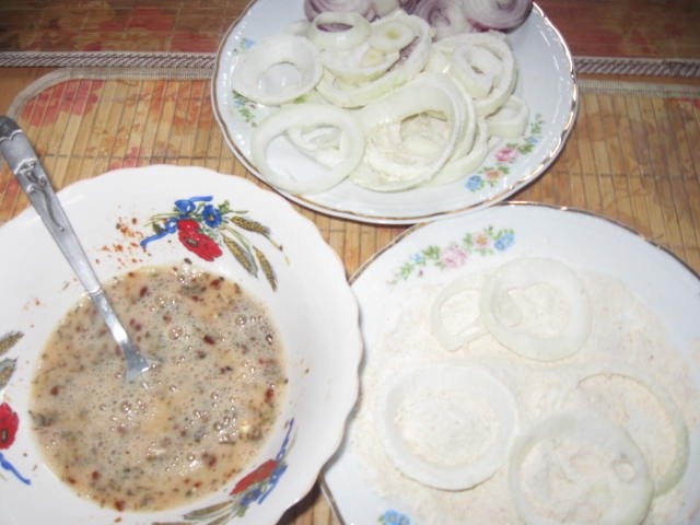 Rondele de ceapa pane